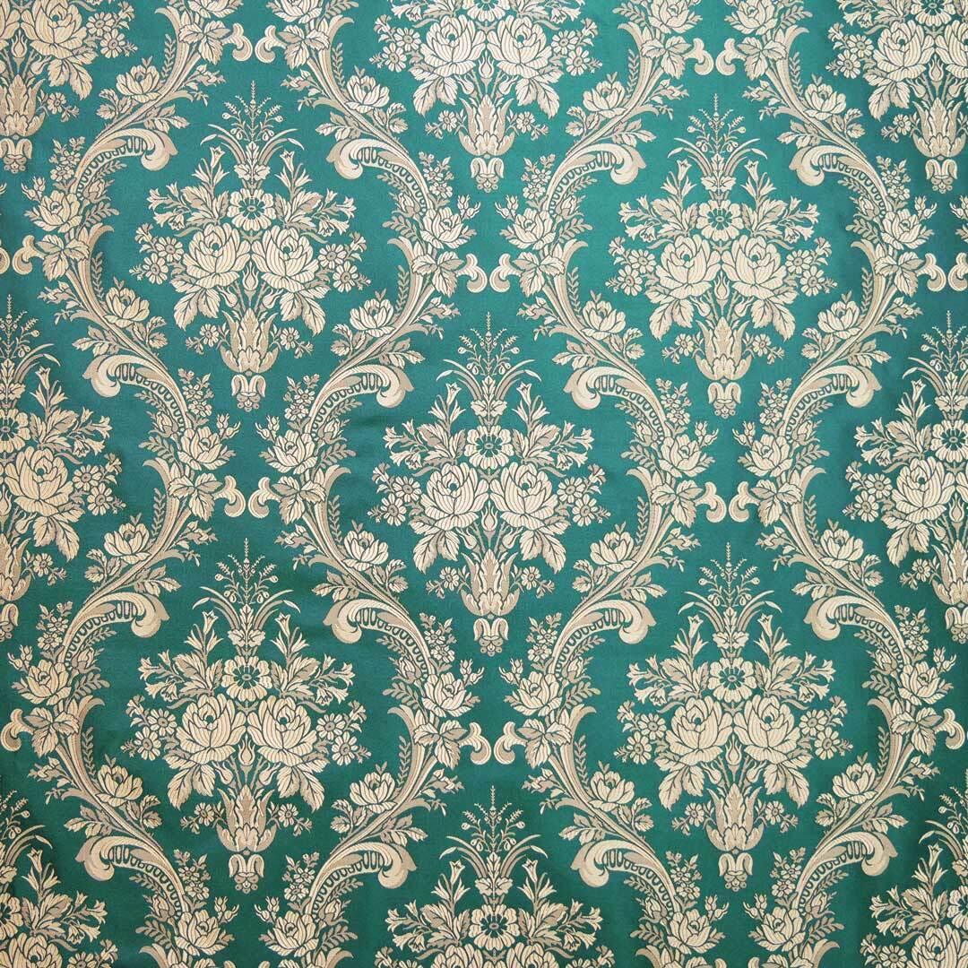 Rosa Silk Brocade - Green & Gold – Watts & Co.